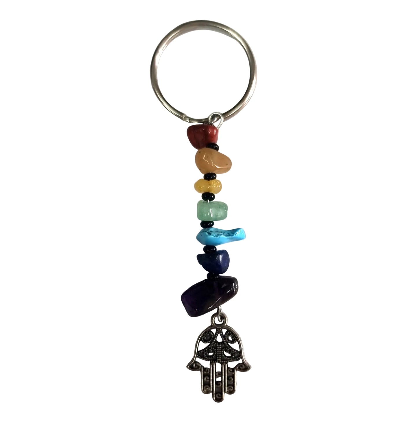 CHAKRA HAMSA HAND KEYCHAIN - ENERGY HEALING