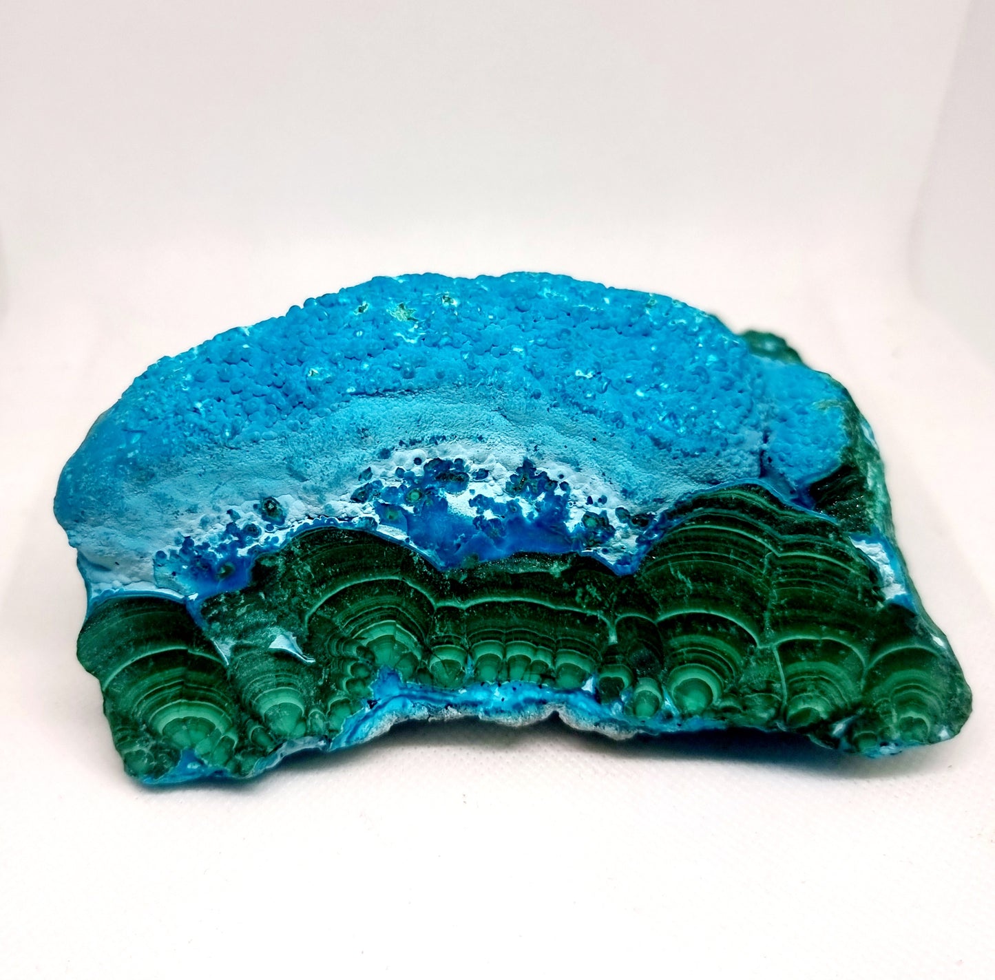 NATURAL BLUE CHRYSOCOLLA ON FLOWER MALACHITE SPECIMEN 1.4 kg