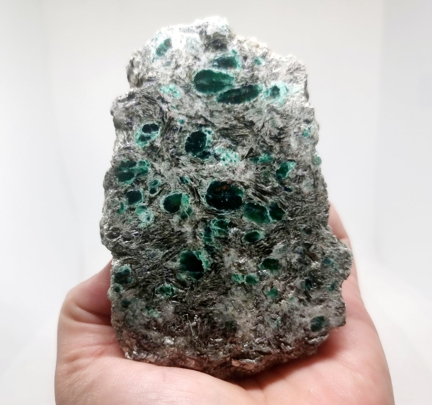 POLISHED EMERALD IN MATRIX SPECIMEN SLICE 267 g - SUCCESSFUL LOVE (Copy)