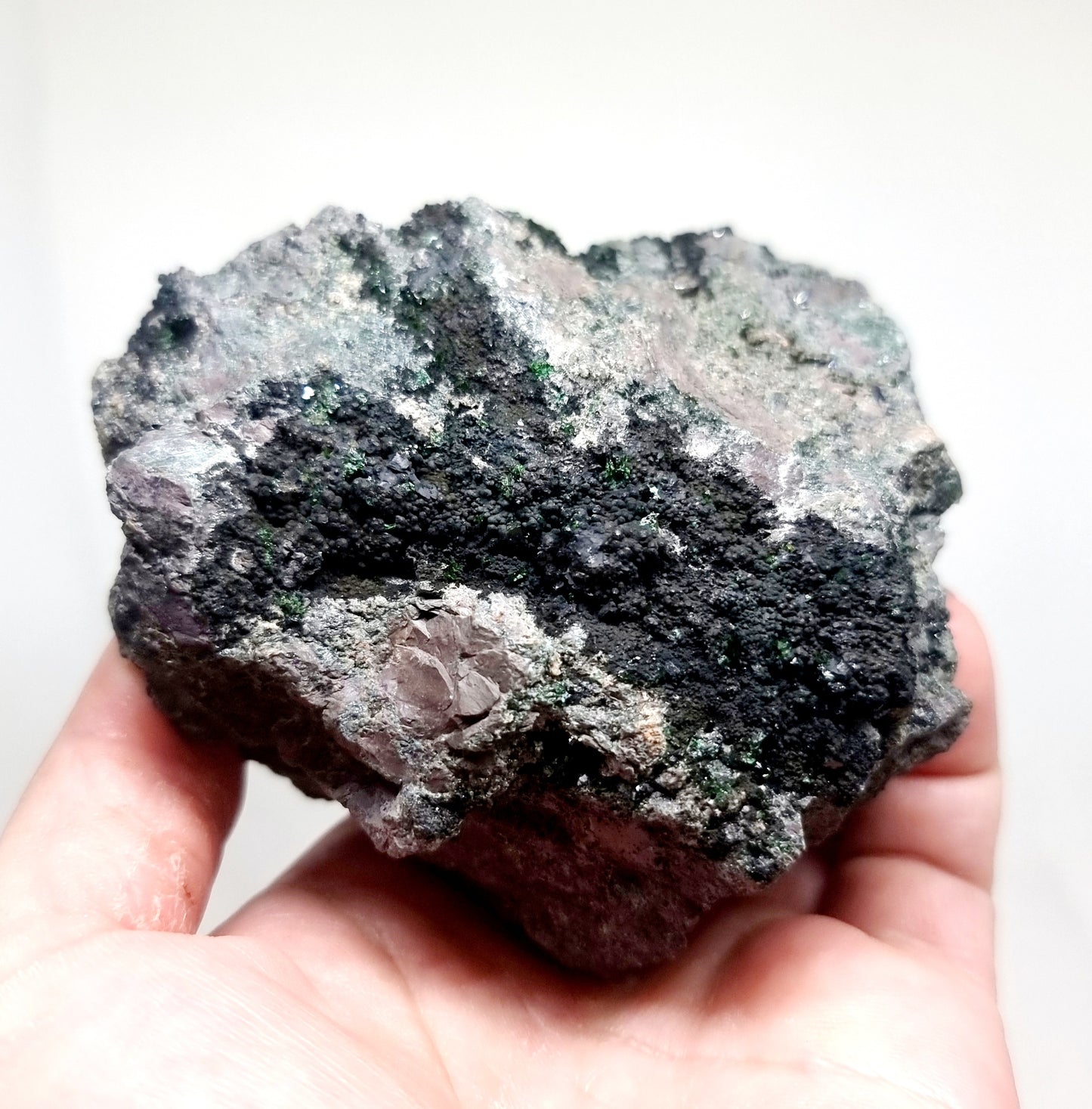 RARE LIBETHENITE ON IRONSTONE MATRIX SPECIMEN 389 g