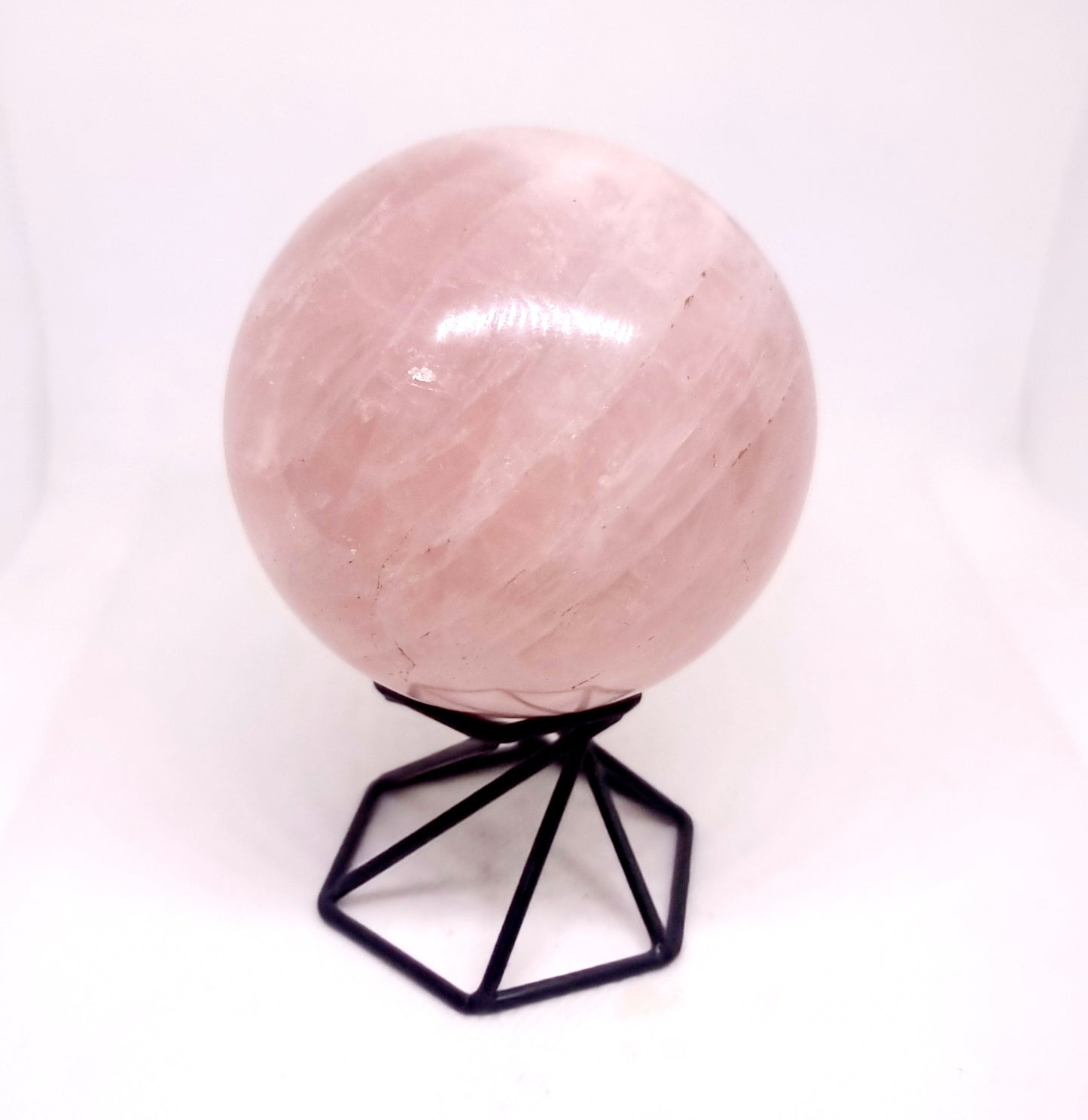 ROSE QUARTZ POLISHED SPHERE 614 g - LOVE