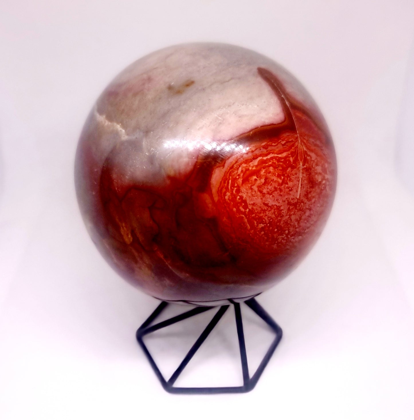 POLYCHROME JASPER POLISHED SPHERE 8 cm - GROUNDING