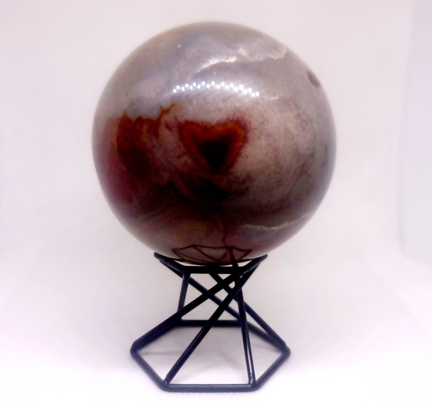 POLYCHROME JASPER POLISHED SPHERE 8 cm - GROUNDING
