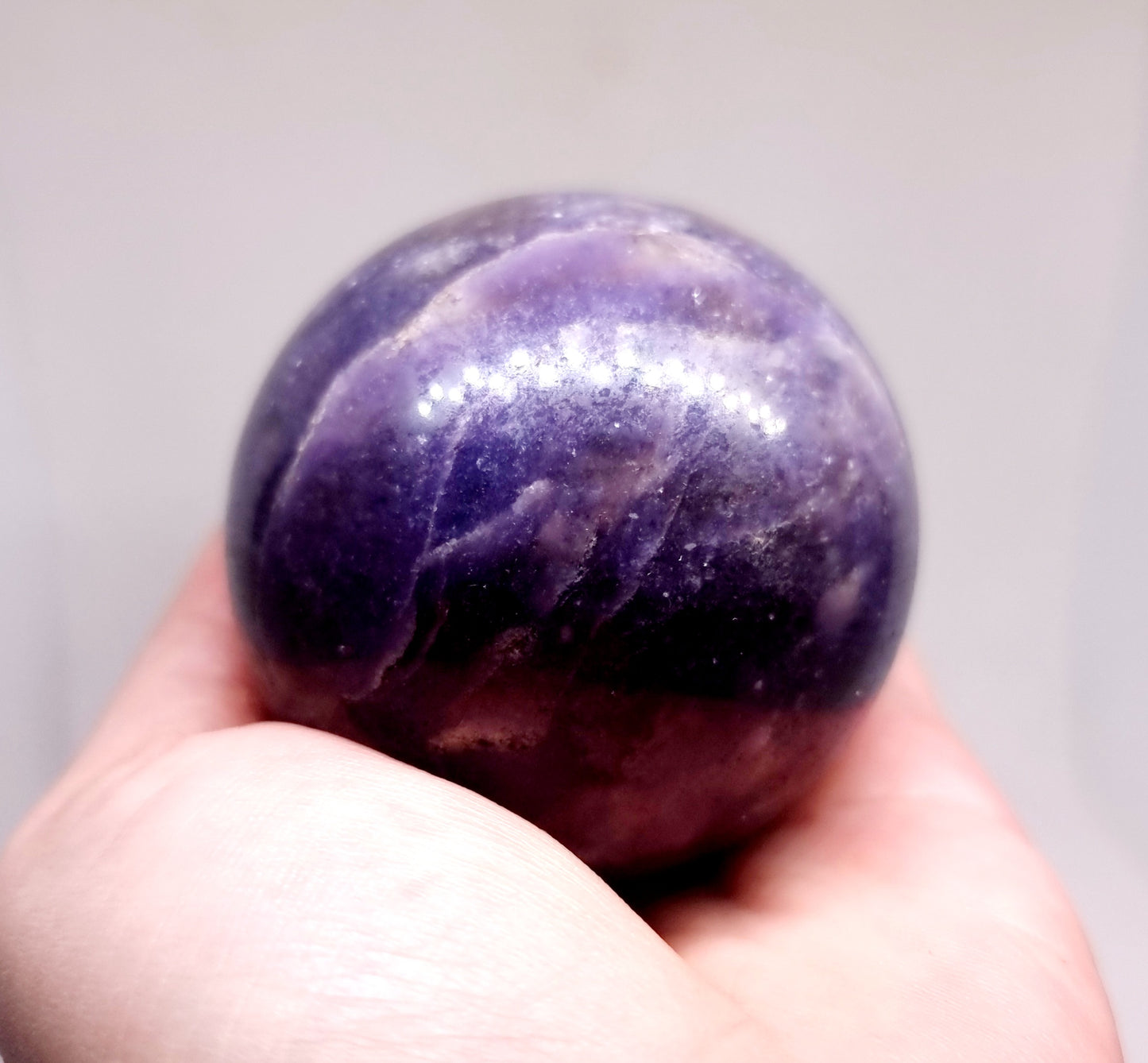 LEPIDOLITE POLISHED SPHERE 5 cm ( 356g ) - AKASHIC RECORDS