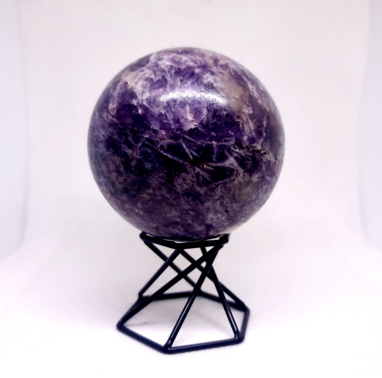 LEPIDOLITE POLISHED SPHERE 8 cm ( 743g ) - AKASHIC RECORDS