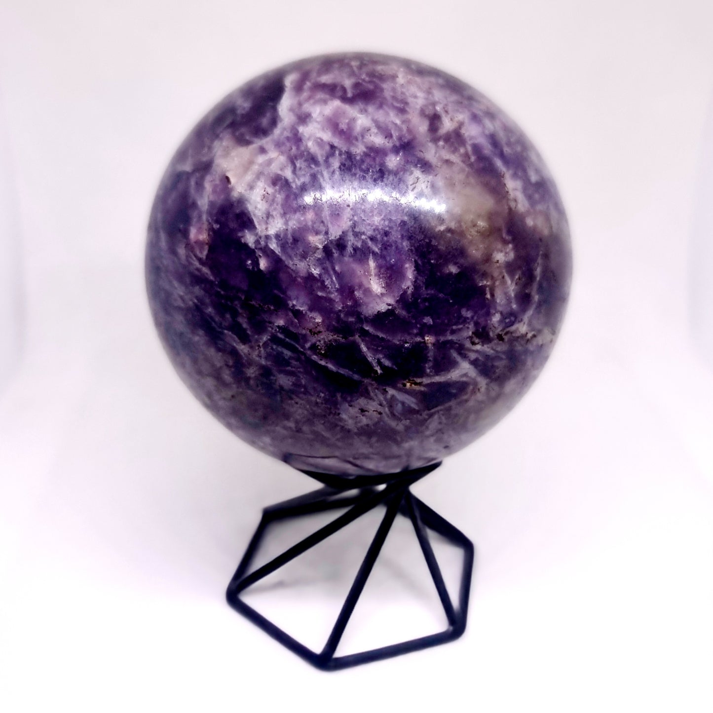 LEPIDOLITE POLISHED SPHERE 8 cm ( 743g ) - AKASHIC RECORDS