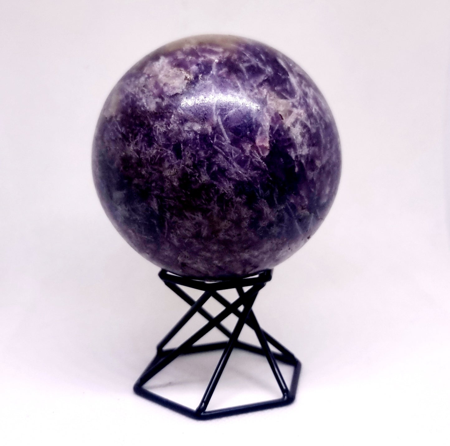 LEPIDOLITE POLISHED SPHERE 8 cm ( 743g ) - AKASHIC RECORDS