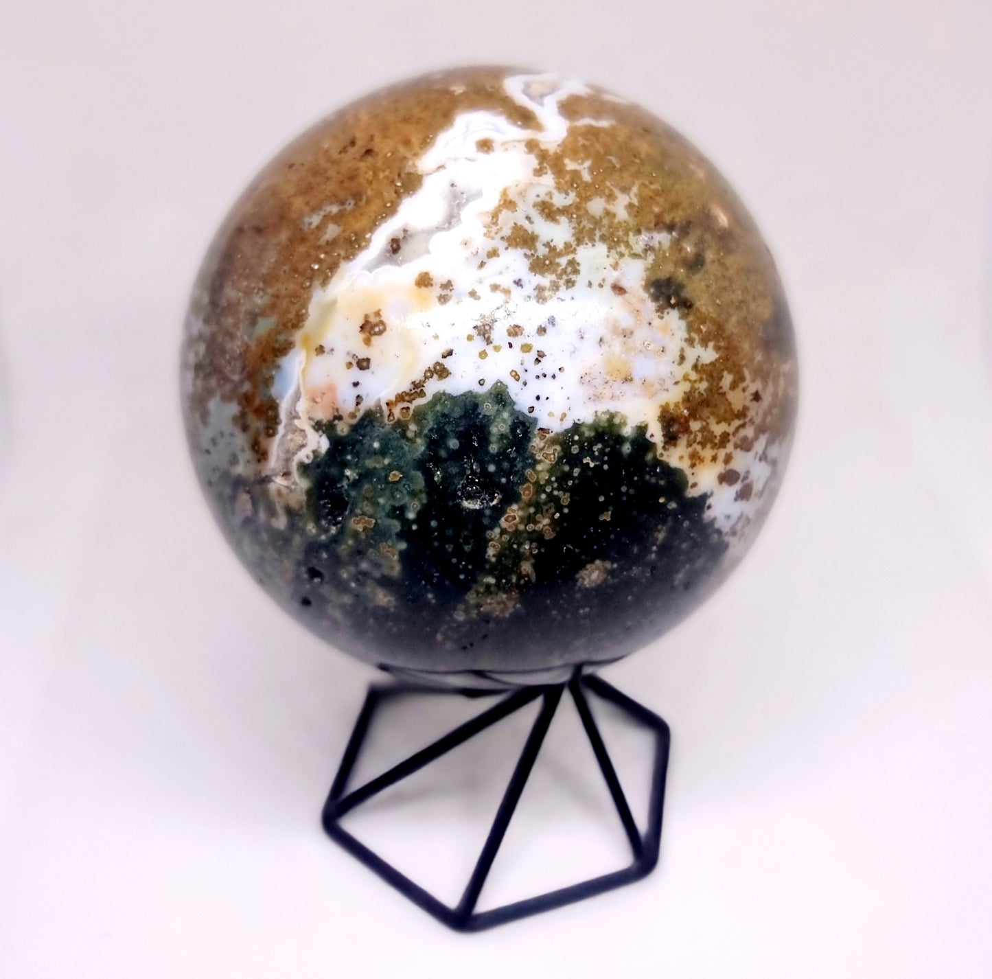 OCEAN JASPER POLISHED SPHERE 8 cm ( 701g ) - SELF EXPRESSION