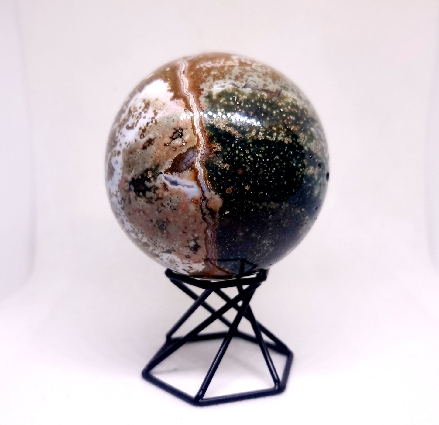 OCEAN JASPER POLISHED SPHERE 8 cm ( 701g ) - SELF EXPRESSION
