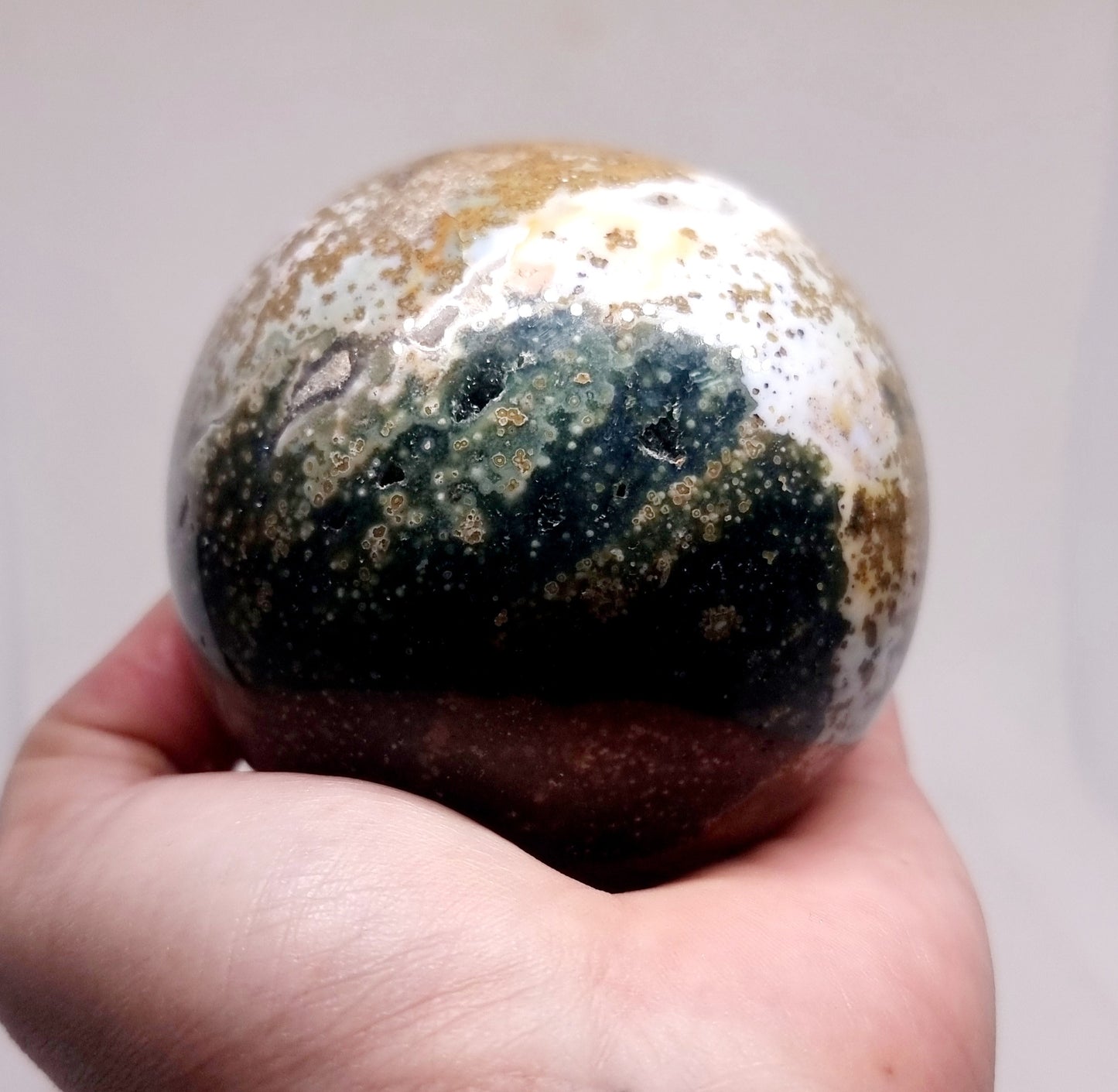OCEAN JASPER POLISHED SPHERE 8 cm ( 701g ) - SELF EXPRESSION