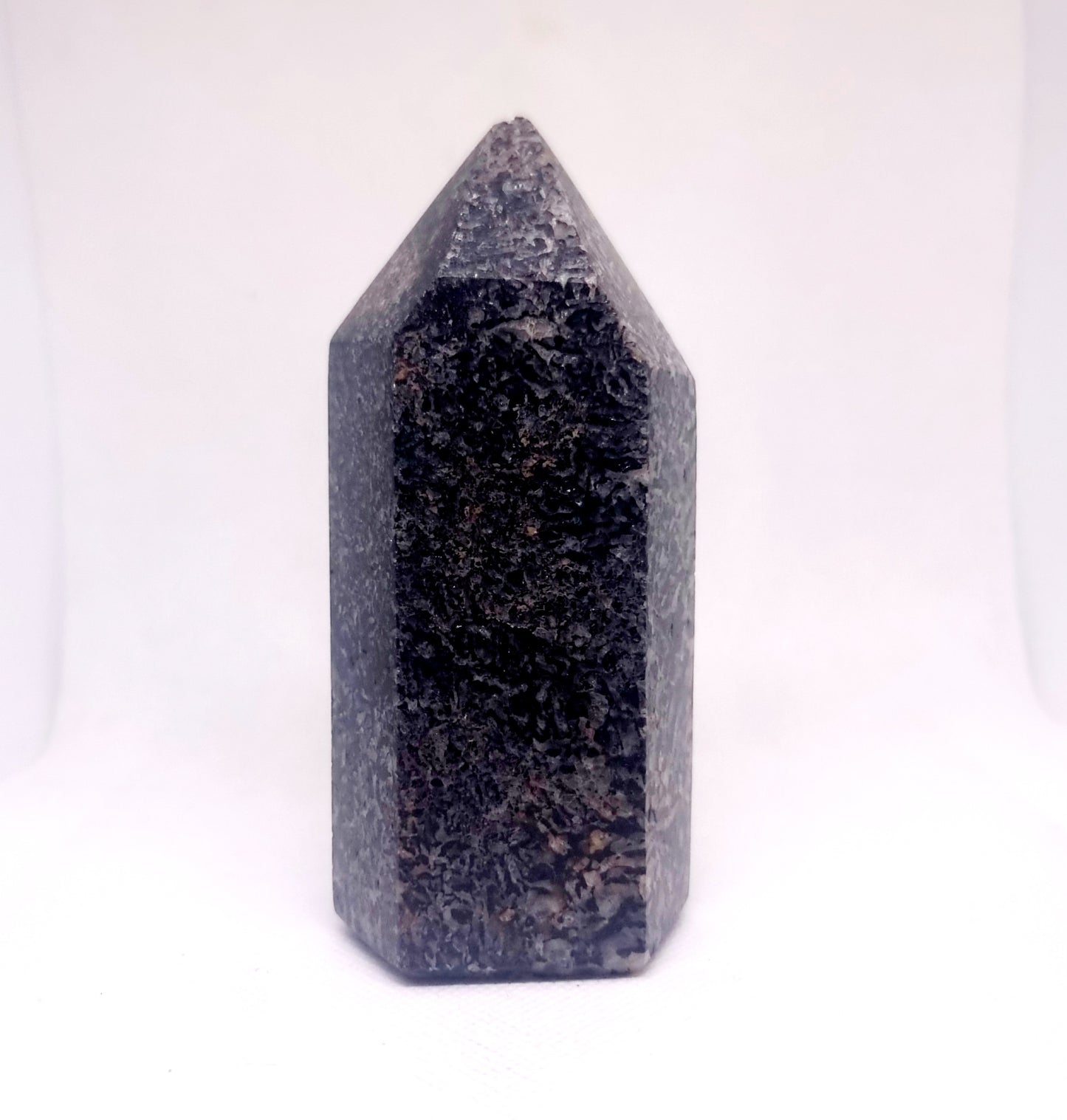BLACK TOURMALINE POLISHED TOWER 12 cm - SHAMANIC PROTECTION