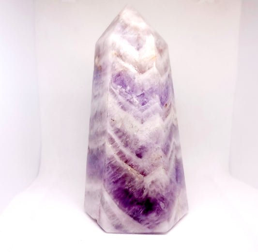 CHEVRON DREAM AMETHYST POLISHED TOWER 17.5 cm - INTUITION