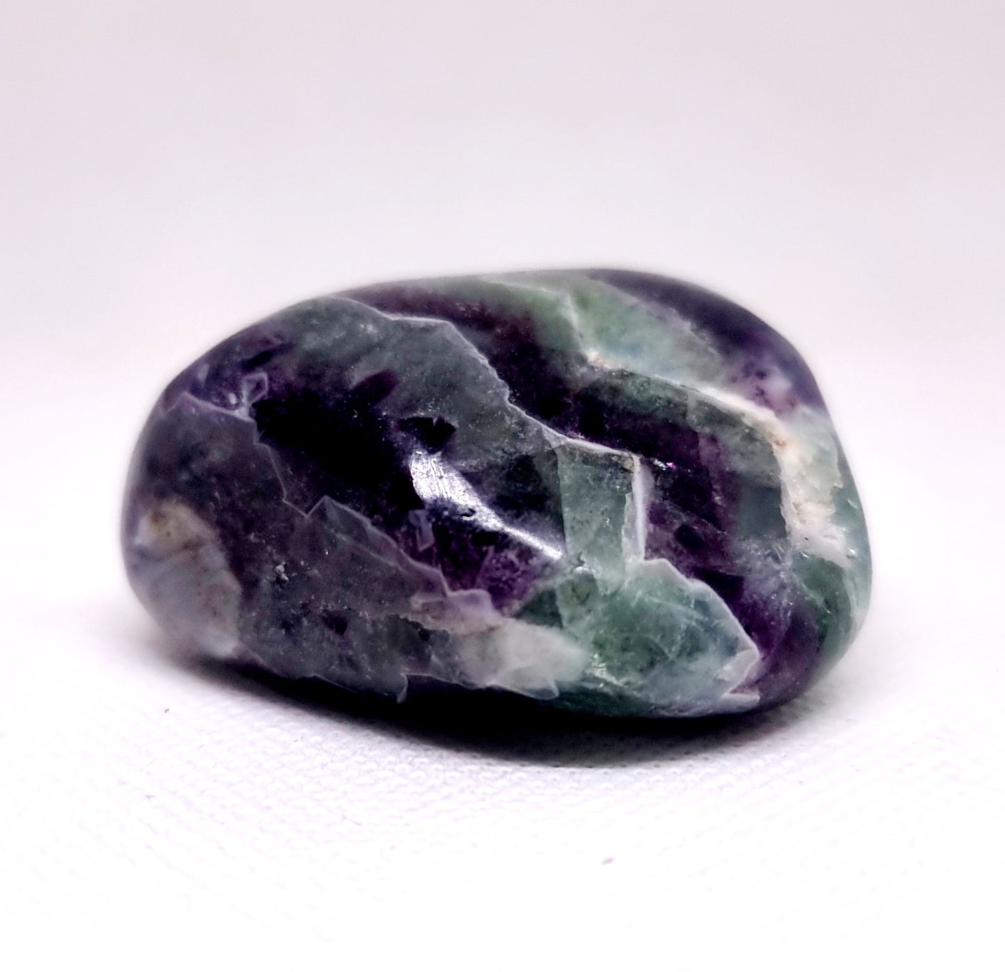 POLISHED WATERMELON FLUORITE FREE FORM 112 g - MENTAL CLARITY