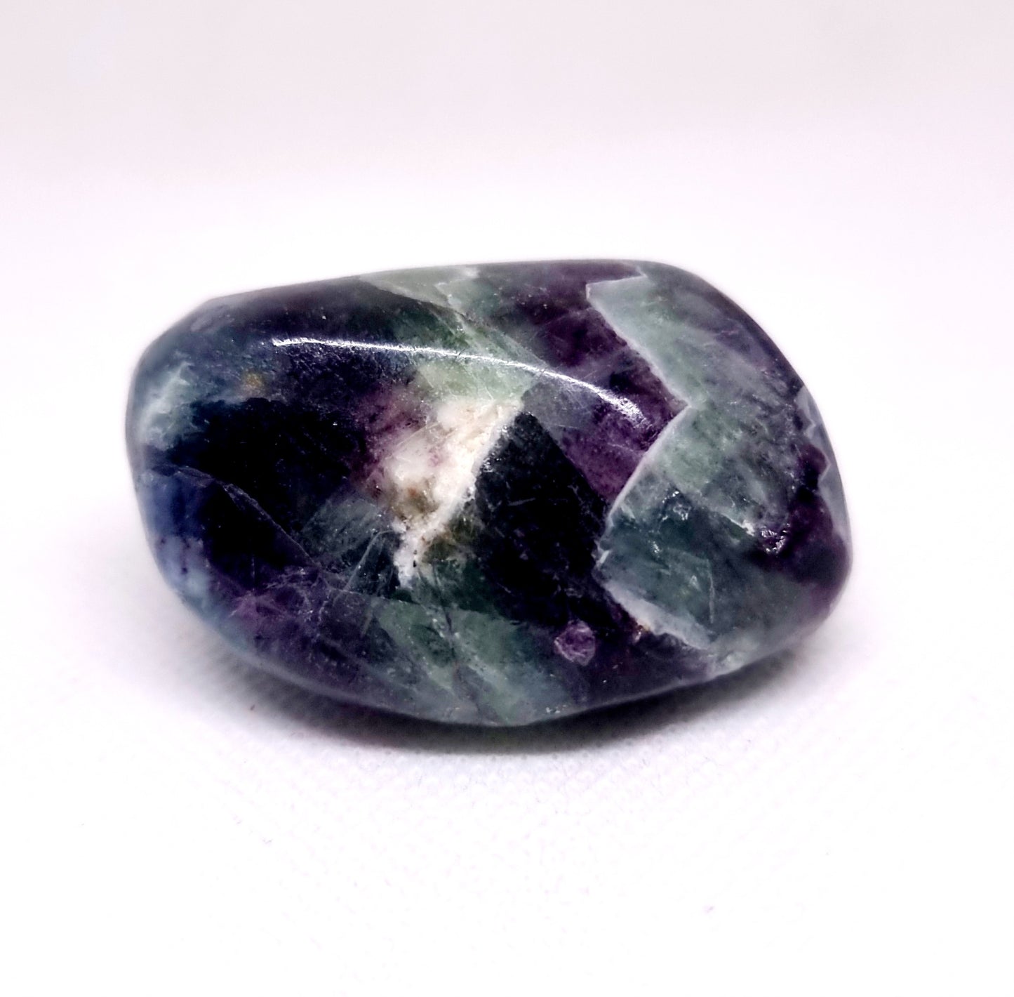 POLISHED WATERMELON FLUORITE FREE FORM 112 g - MENTAL CLARITY