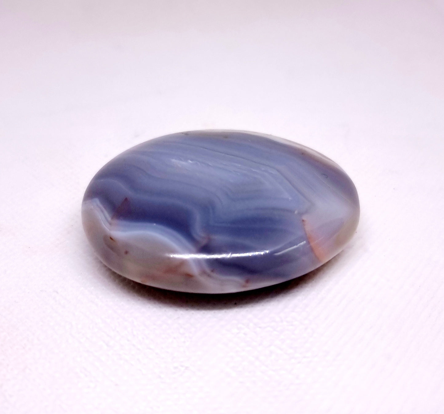 BANDED AGATE POLISHED PALM STONE 78 g - AURA PROTECTION