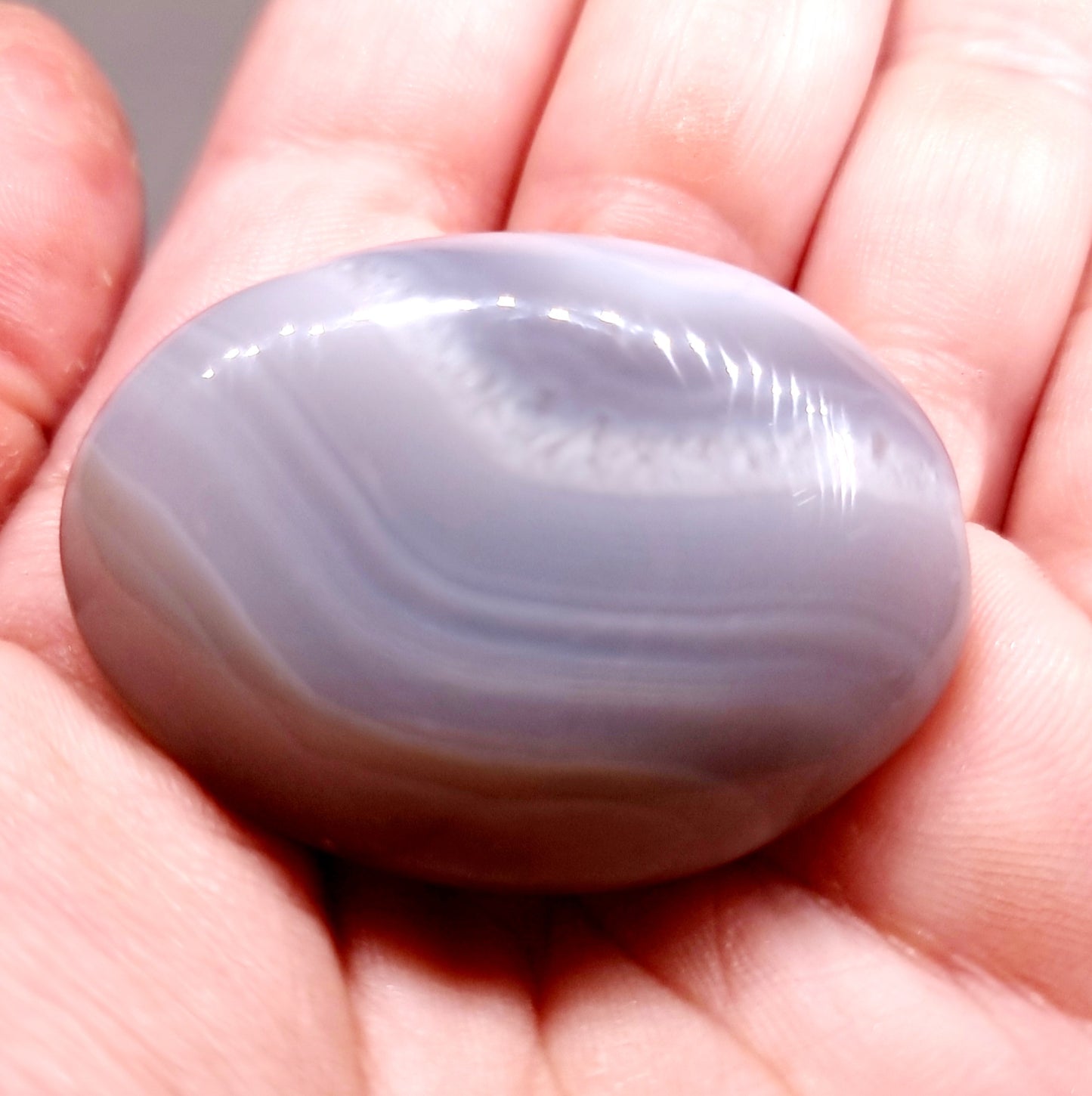 BANDED AGATE POLISHED PALM STONES - AURA PROTECTION