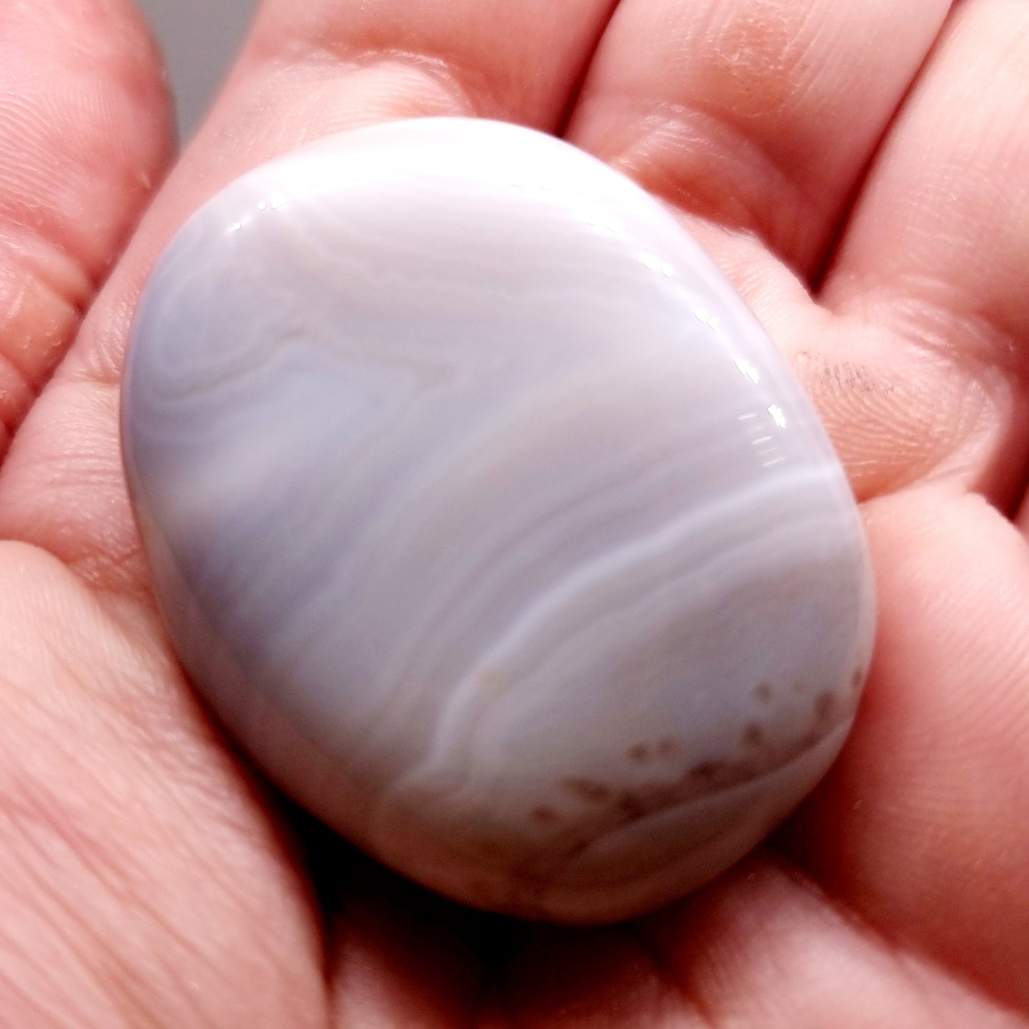 BANDED AGATE POLISHED PALM STONES - AURA PROTECTION