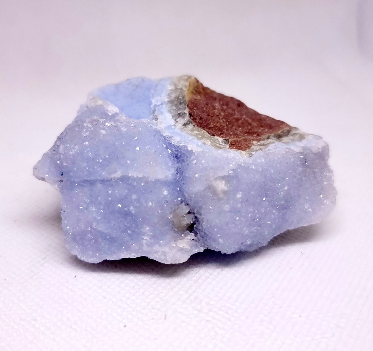 BLUE LACE AGATE GEODE 164 g - SERENITY, COMMUNICATION & INNER CALM