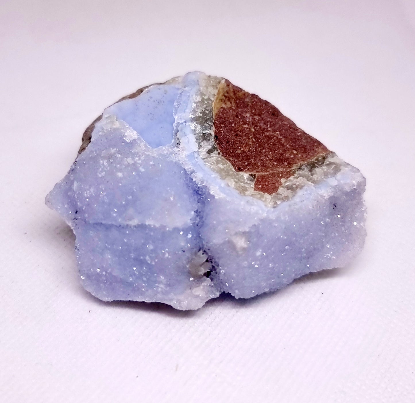 BLUE LACE AGATE GEODE 164 g - SERENITY, COMMUNICATION & INNER CALM