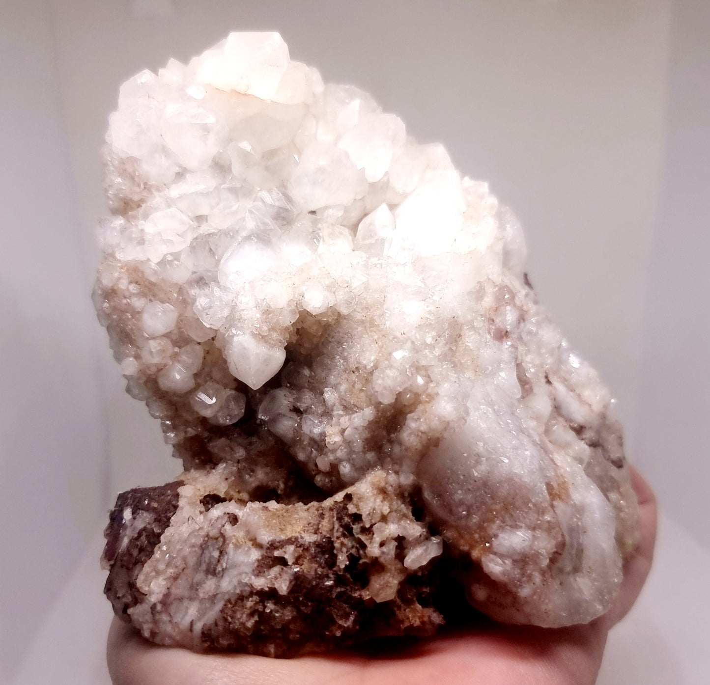 PHANTOM CLEAR QUARTZ CLUSTER 959 g - MASTER HEALER / ENERGY AMPLIFIER