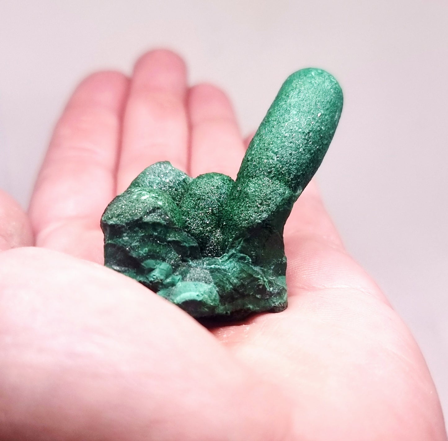 RARE MALACHITE STALACTITE SPECIMEN 57 g - HEART HEALER