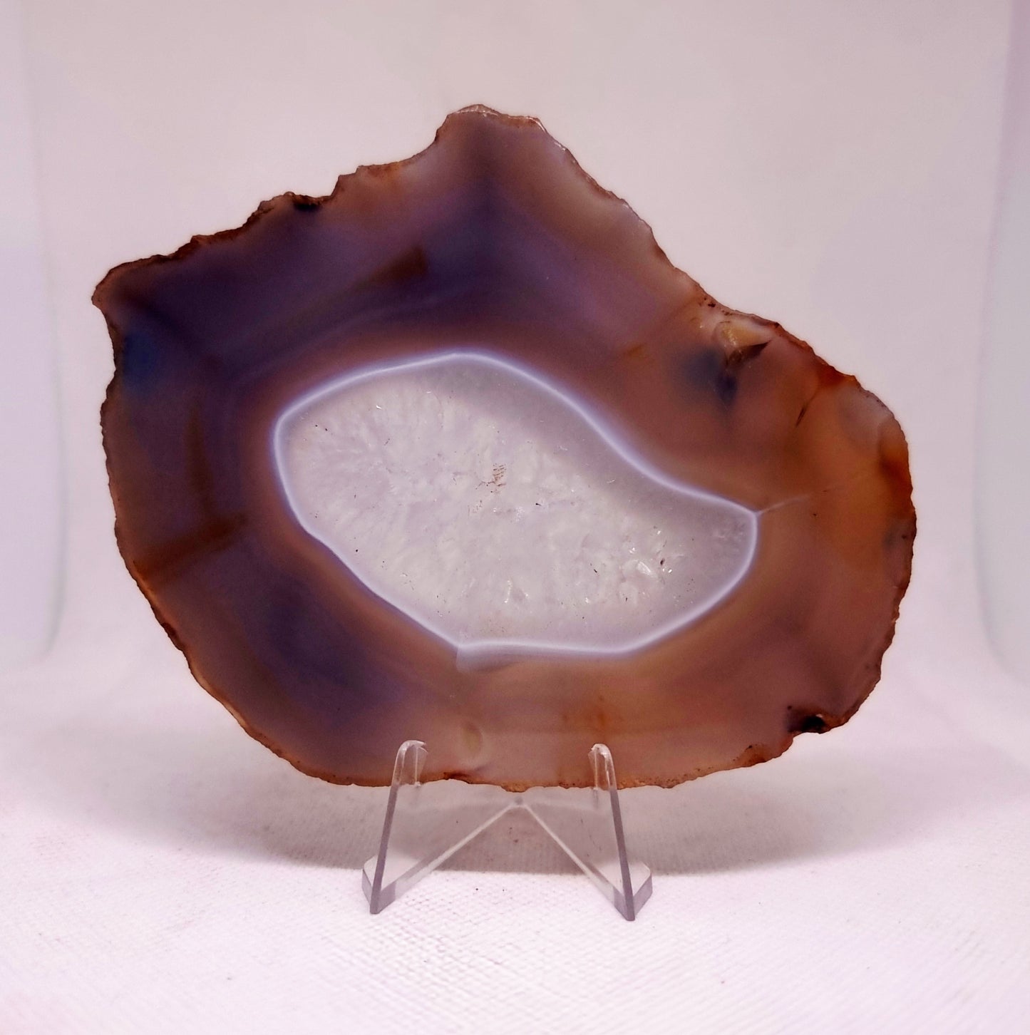 BLUE AGATE POLISHED SLICE 9 x 11 cm - SELF CONFIDENCE