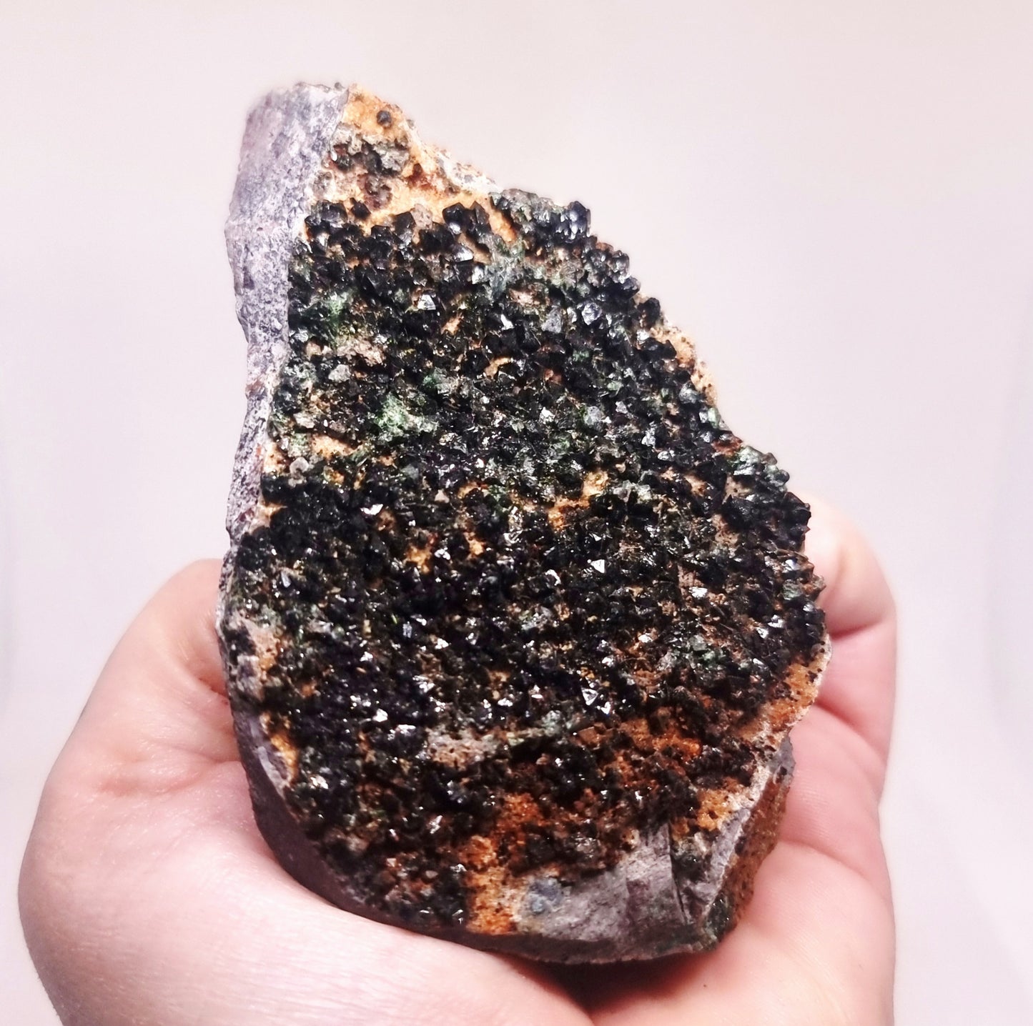 RARE LIBETHENITE ON DOLOMITE SPECIMEN 178 g - BALANCING