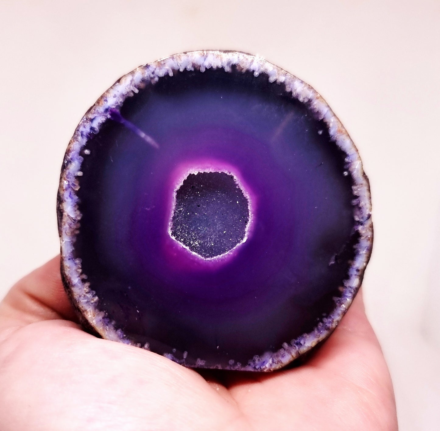 PURPLE AGATE GEODE 236 g - INTUITION & DIVINITY