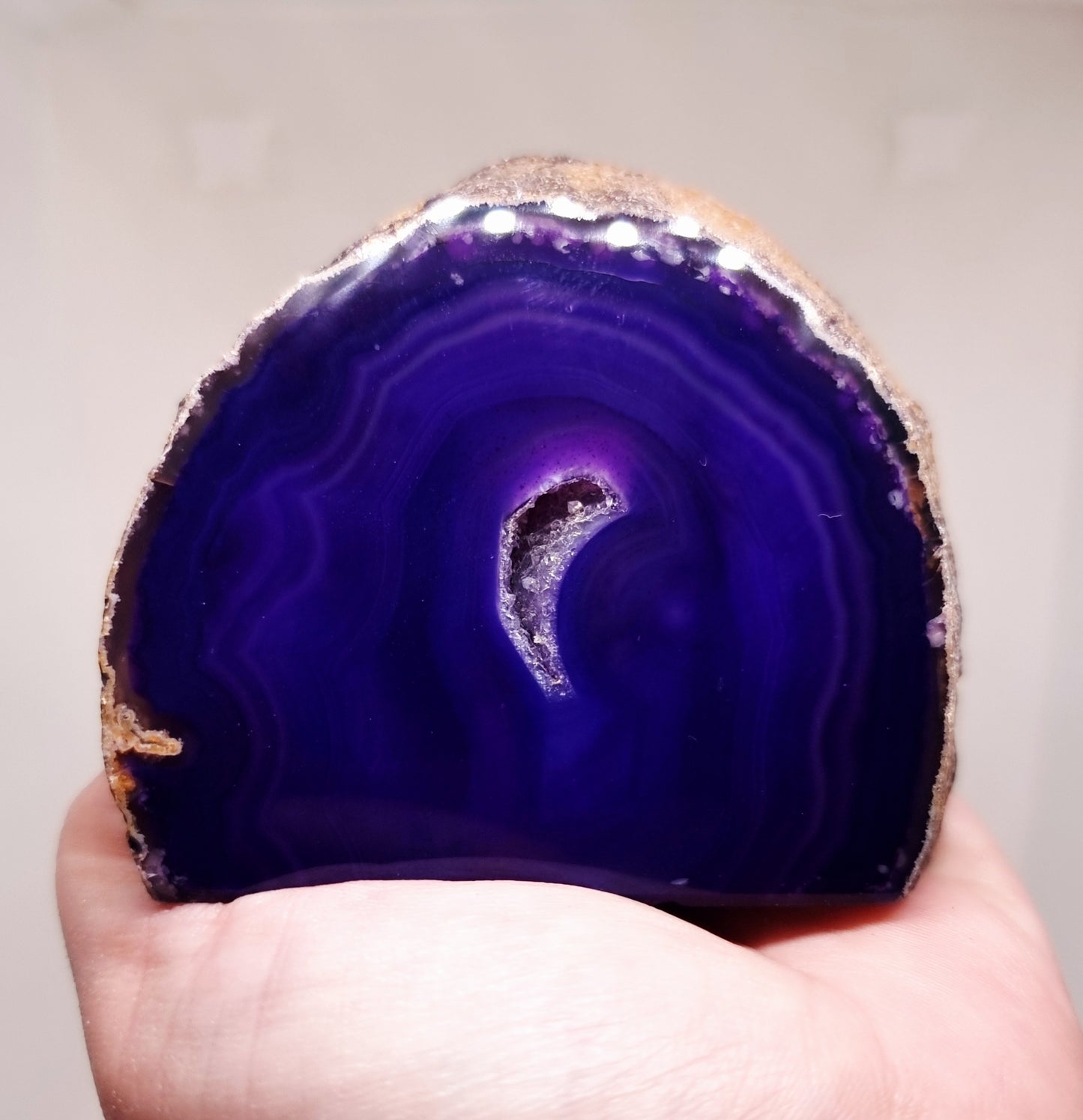 PURPLE AGATE GEODE 232 g - INTUITION & DIVINITY
