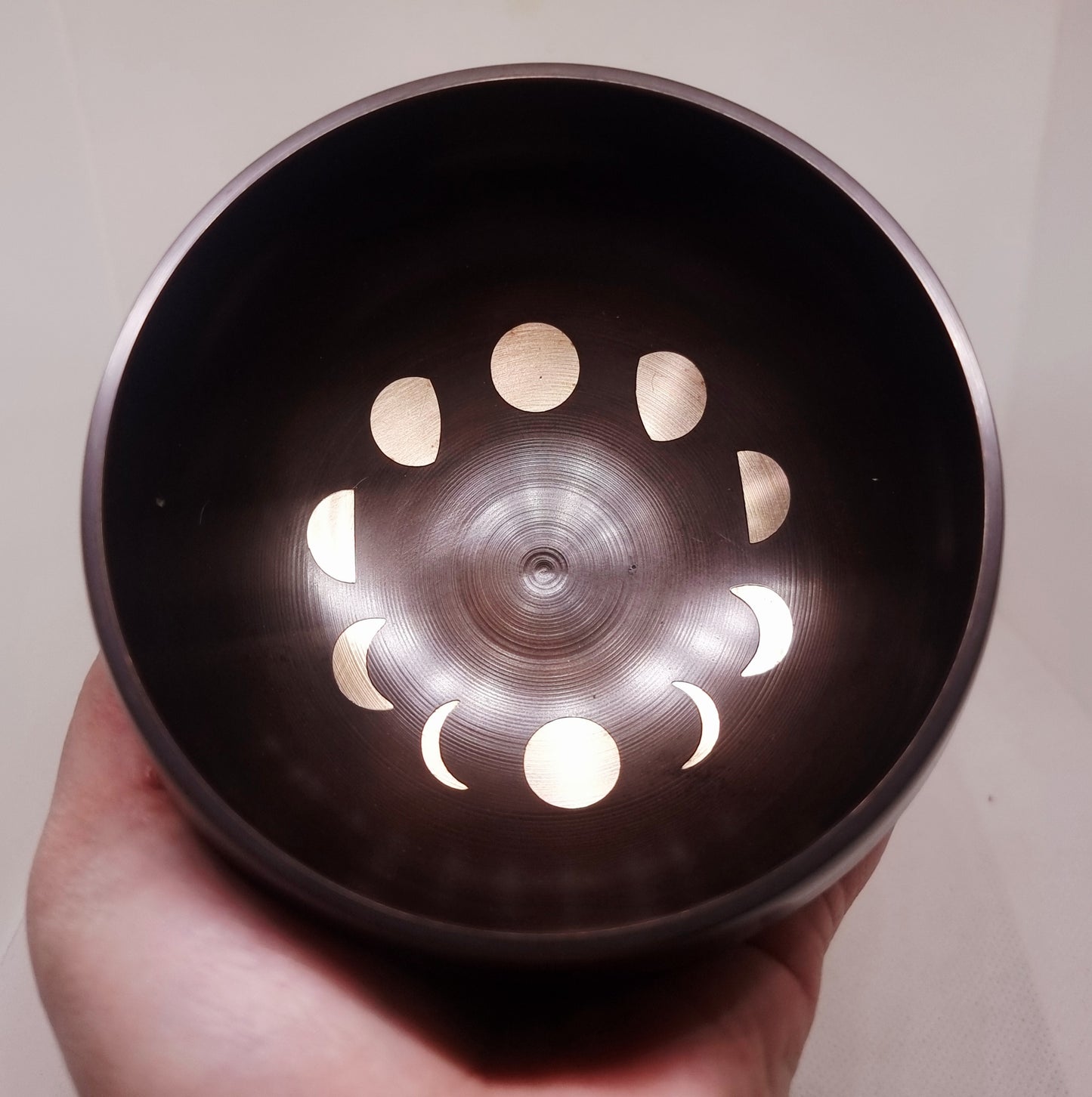 BLACK MOON PHASE TIBETAN BRASS SINGING BOWL