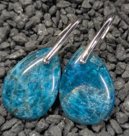 BLUE APATITE TEARDROP EARRINGS - MANIFESTATION