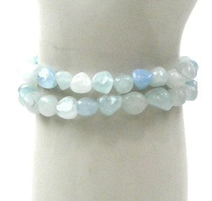 AQUAMARINE NUGGET BRACELET - EMOTIONAL BALANCE