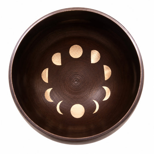 BLACK MOON PHASE TIBETAN BRASS SINGING BOWL