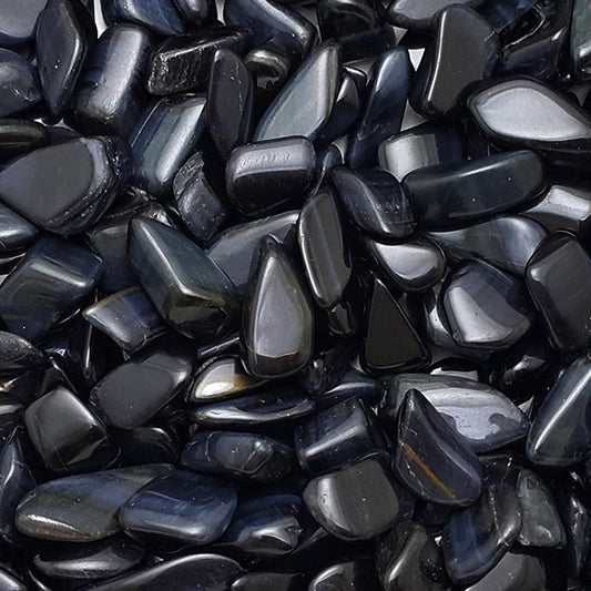 BLUE TIGER EYE POCKET STONE - STRENGTH & PROTECTION