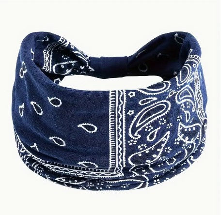 BOHEMIAN NAVY & WHITE HEADBAND