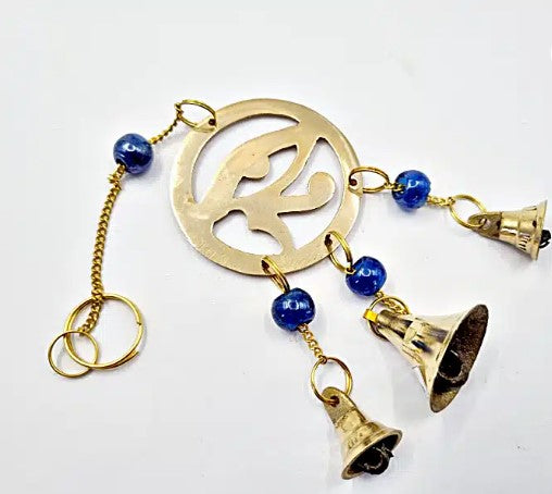 BRASS EYE OF HORUS CHIME WITH BELLS