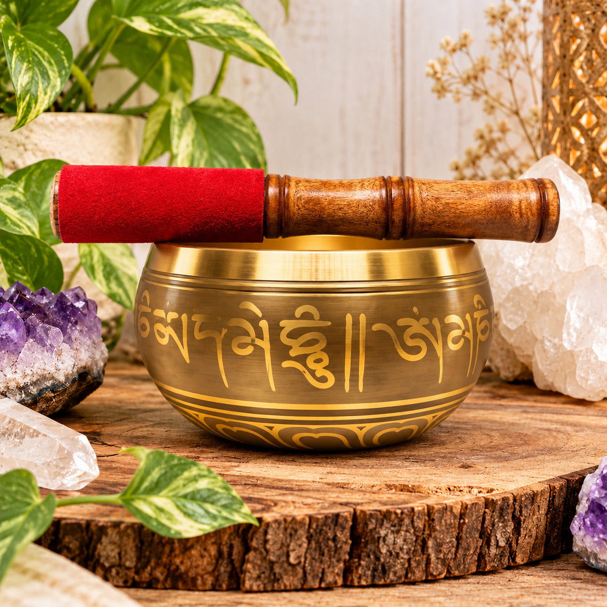 TIBETAN BRASS SINGING BOWL LARGE