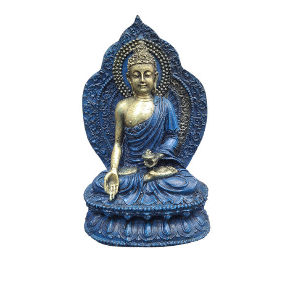 BLUE BUDDHA MEDITATION STATUE