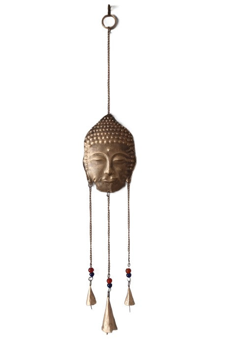 BUDDHA BRASS HANGING WITH BELLS