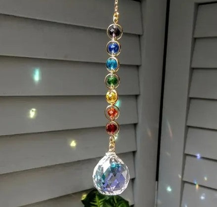 GLASS CHAKRA PRISM SUNCATCHER