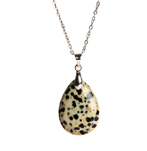 DALMATION JASPER PENDANT NECKLACE - GROUNDING