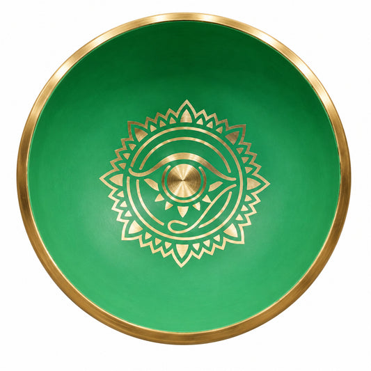 EYE OF HORUS TIBETAN BRASS SINGING BOWL
