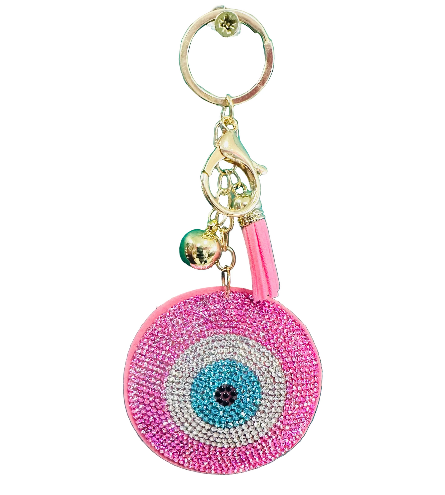 PINK EVIL EYE PROTECTION KEYRING - AGAINST EVIL EYE