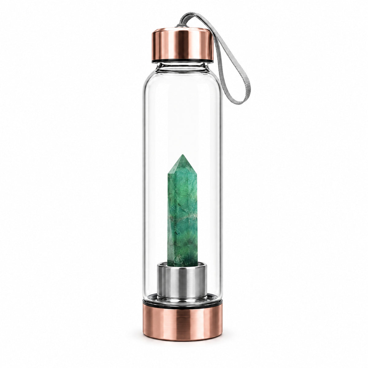 GREEN AVENTURINE WATER BOTTLE - EMOTIONAL WELL-BEING