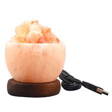 HIMALAYAN SALT FIRE BOWL LAMP USB SMALL