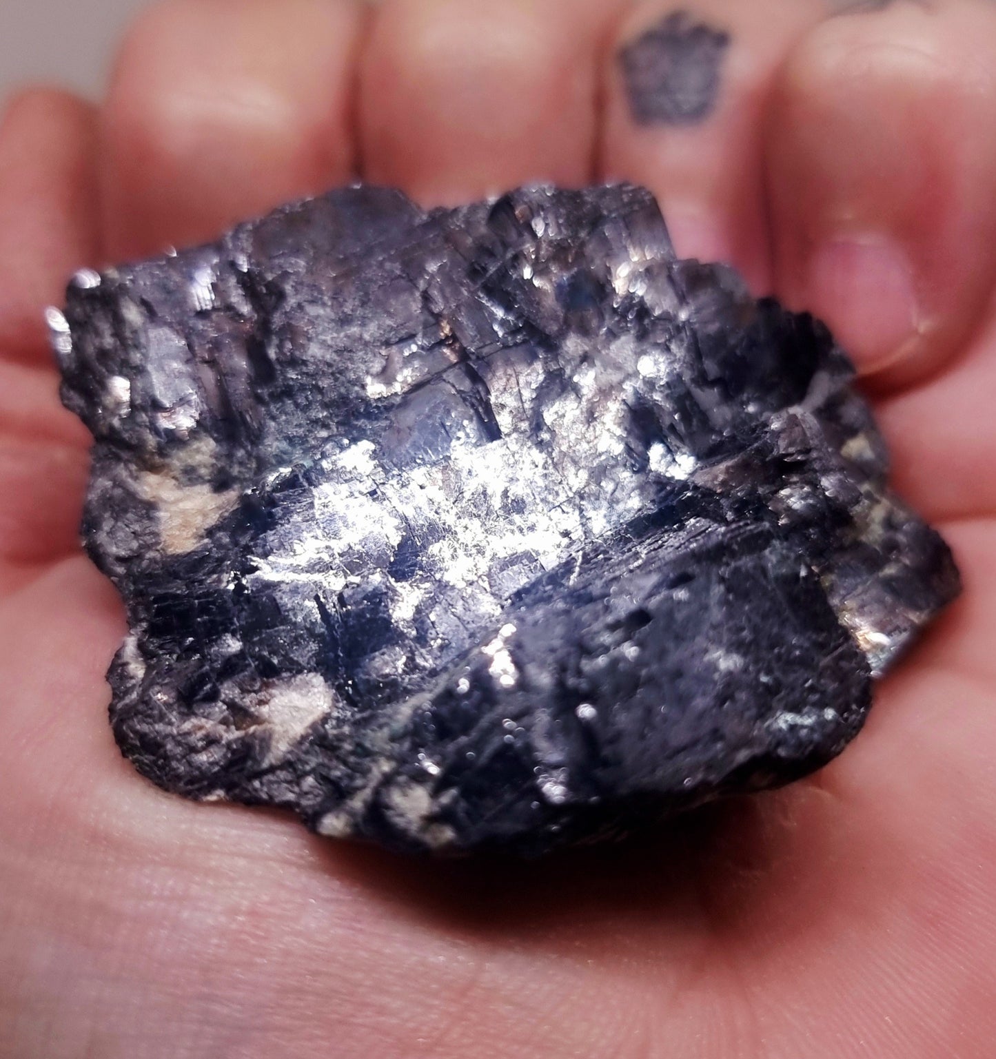 NATURAL COBBED SILVER MIRROR GALENA 206 g - SPIRITUAL TRANSFORMATION