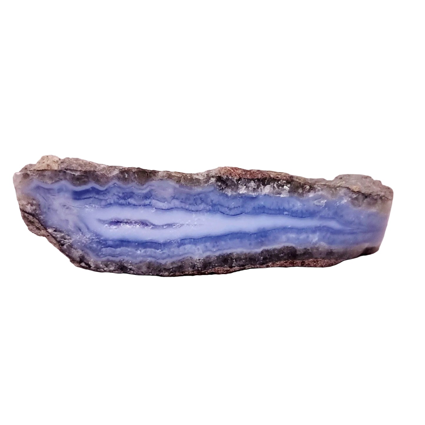 BLUE LACE AGATE GEODE 137 g - COMMUNICATION & COURAGE