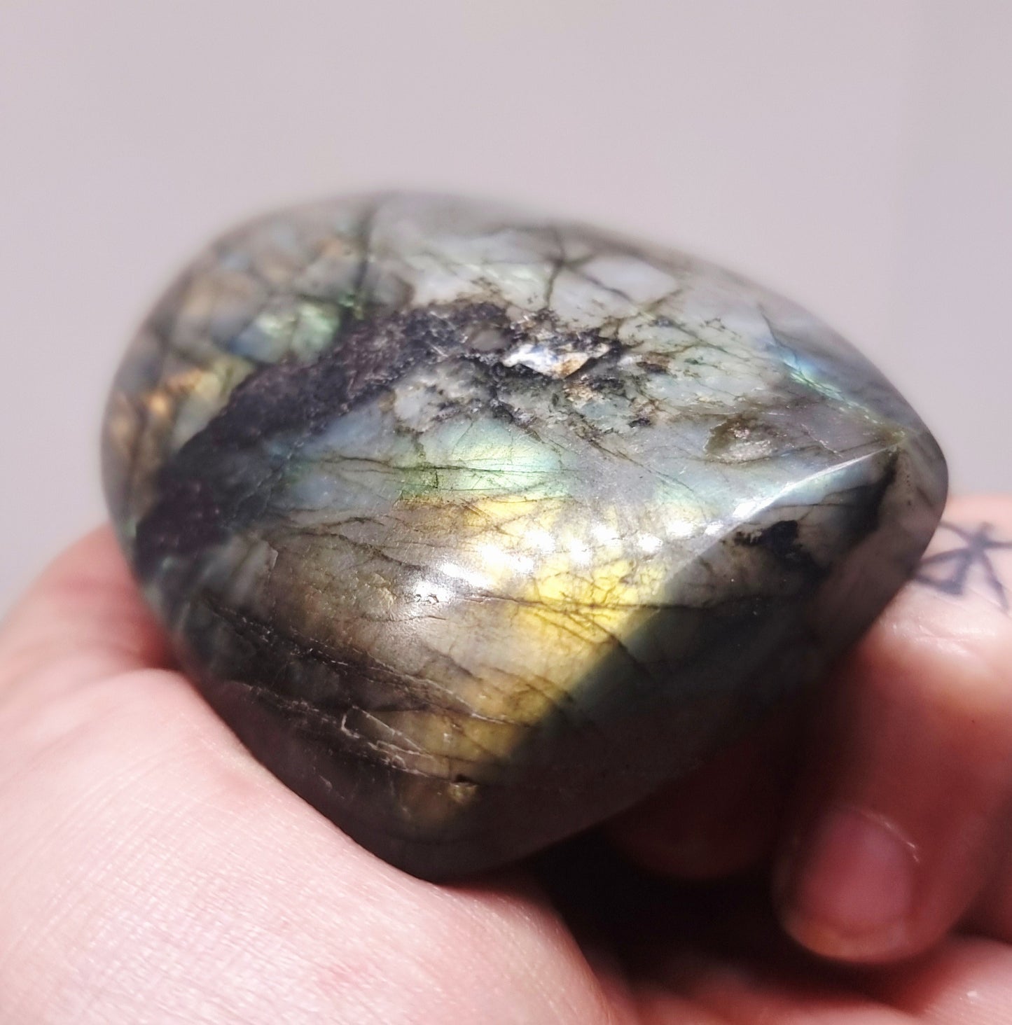 ORANGE FLASH LABRADORITE FREEFORM 142 g - CLAIRVOYANCE