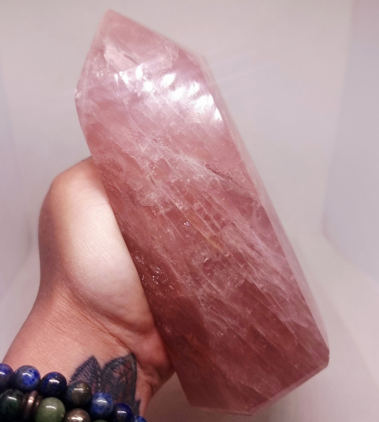 ROSE QUARTZ POLISHED TOWER 15 cm - UNCONDITIONAL LOVE