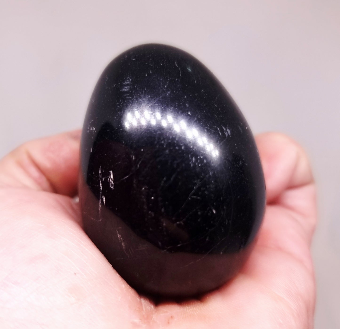 BLACK TOURMALINE POLISHED EGGS - SHAMANIC PROTECTION